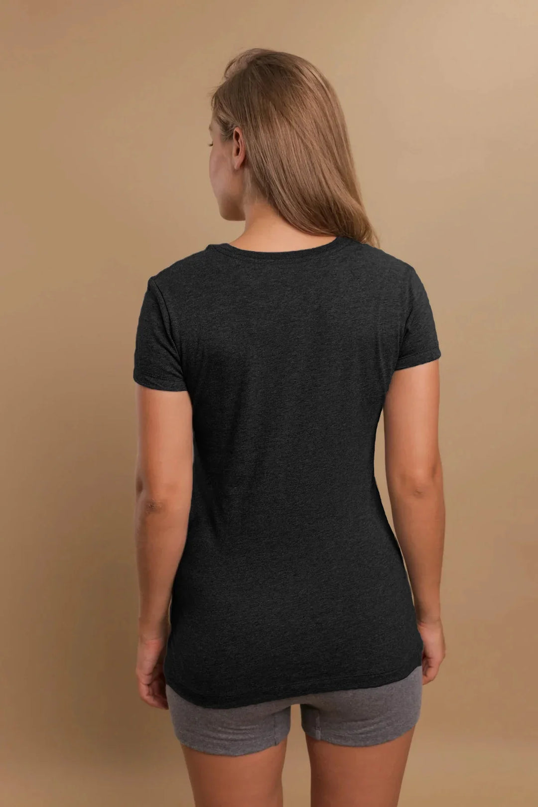 Women's Round Neck Cap Sleeve Shirt