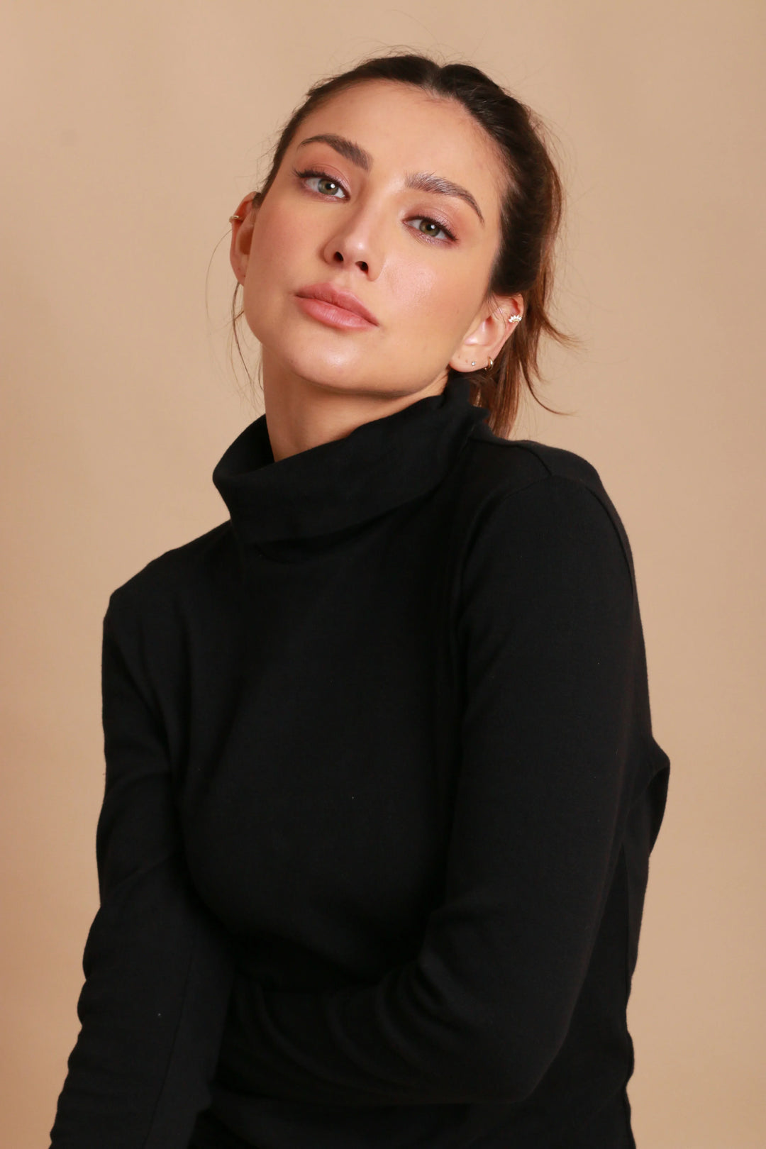 Women's Basic Turtle Neck Long Sleeve