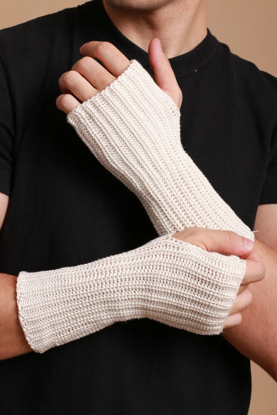 Manchettes tricotées antiallergiques