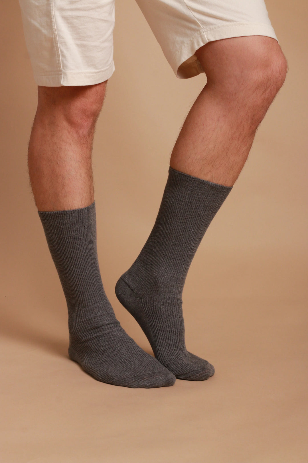 Leichte, latexfreie Crew-Socken aus 100 % Bio-Baumwolle (2 Paar/Packung)