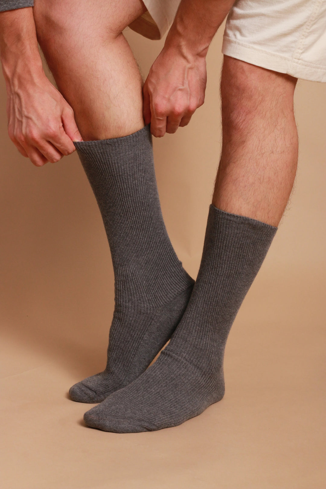 Leichte, latexfreie Crew-Socken aus 100 % Bio-Baumwolle (2 Paar/Packung)