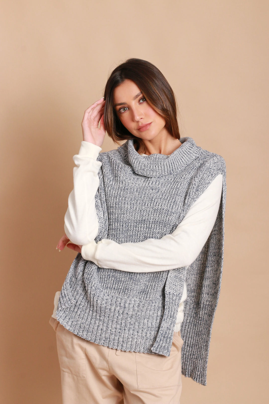 Allergiefreie Pom-Mütze für Damen