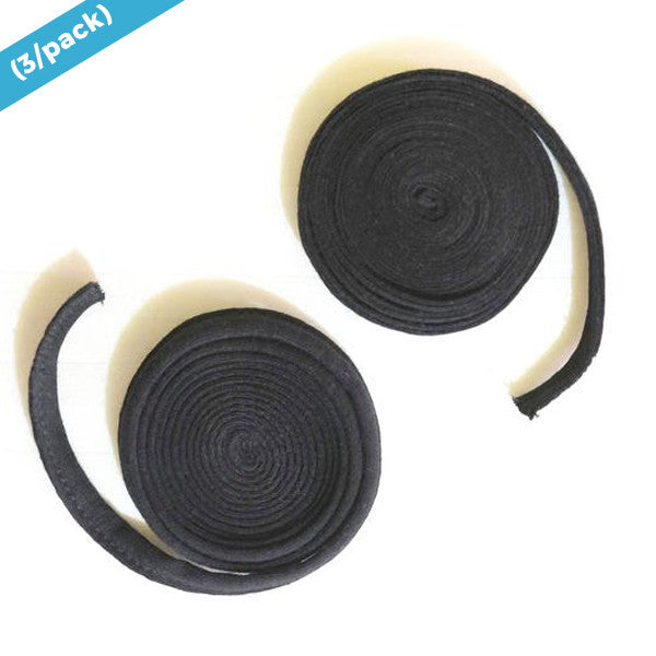 Cordon - 100% Coton Biologique - Noir - (Lot de 3)