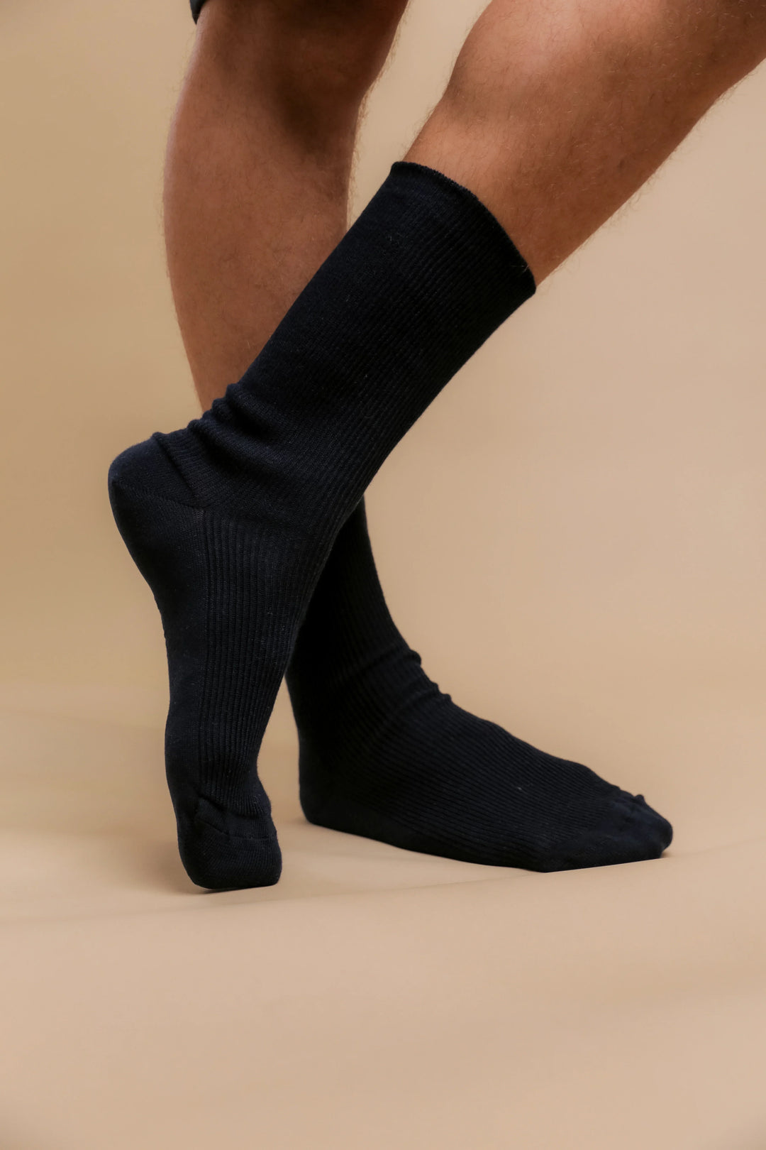 Leichte, latexfreie Crew-Socken aus 100 % Bio-Baumwolle (2 Paar/Packung)