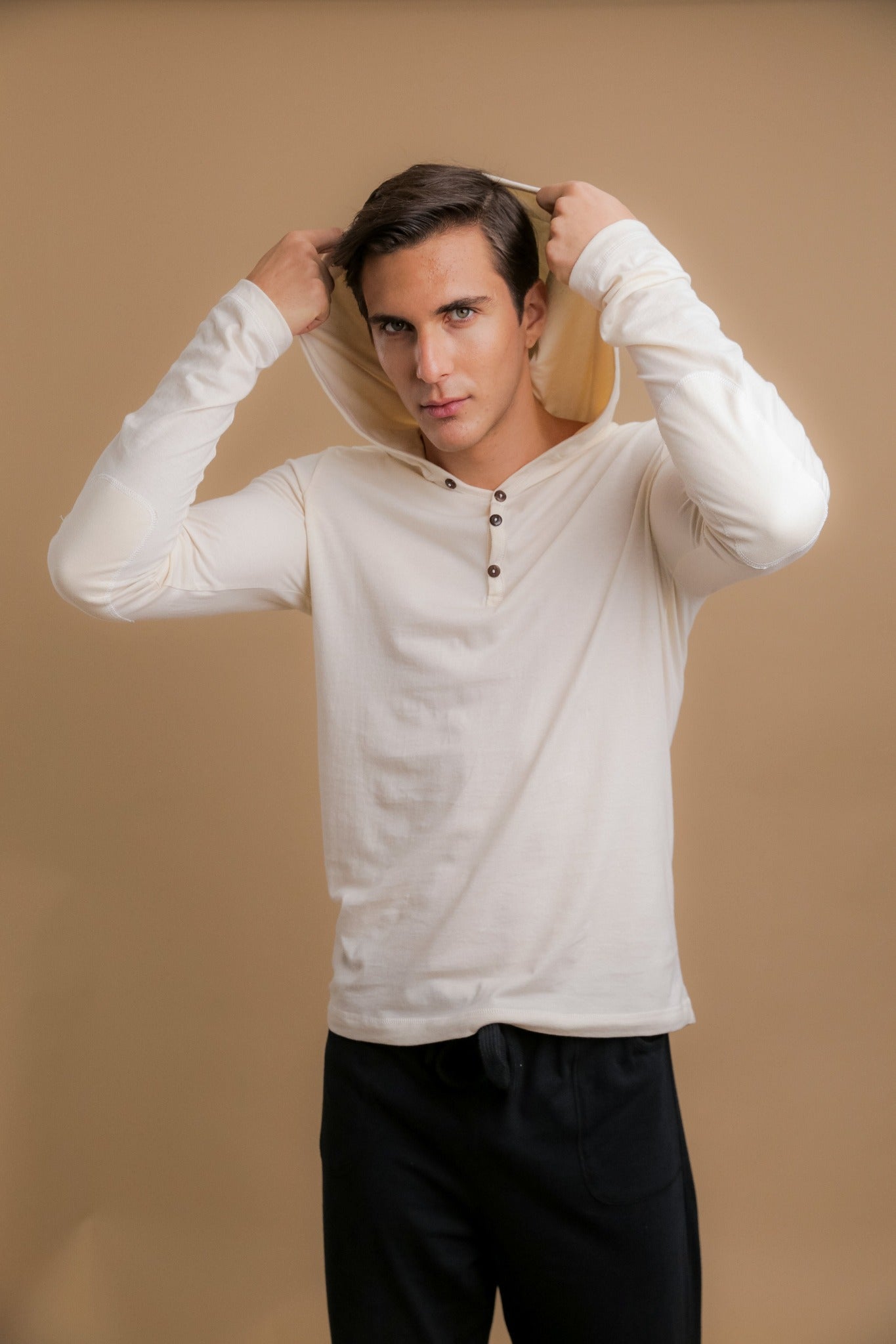 Sweat à capuche léger en jersey à manches longues pour homme