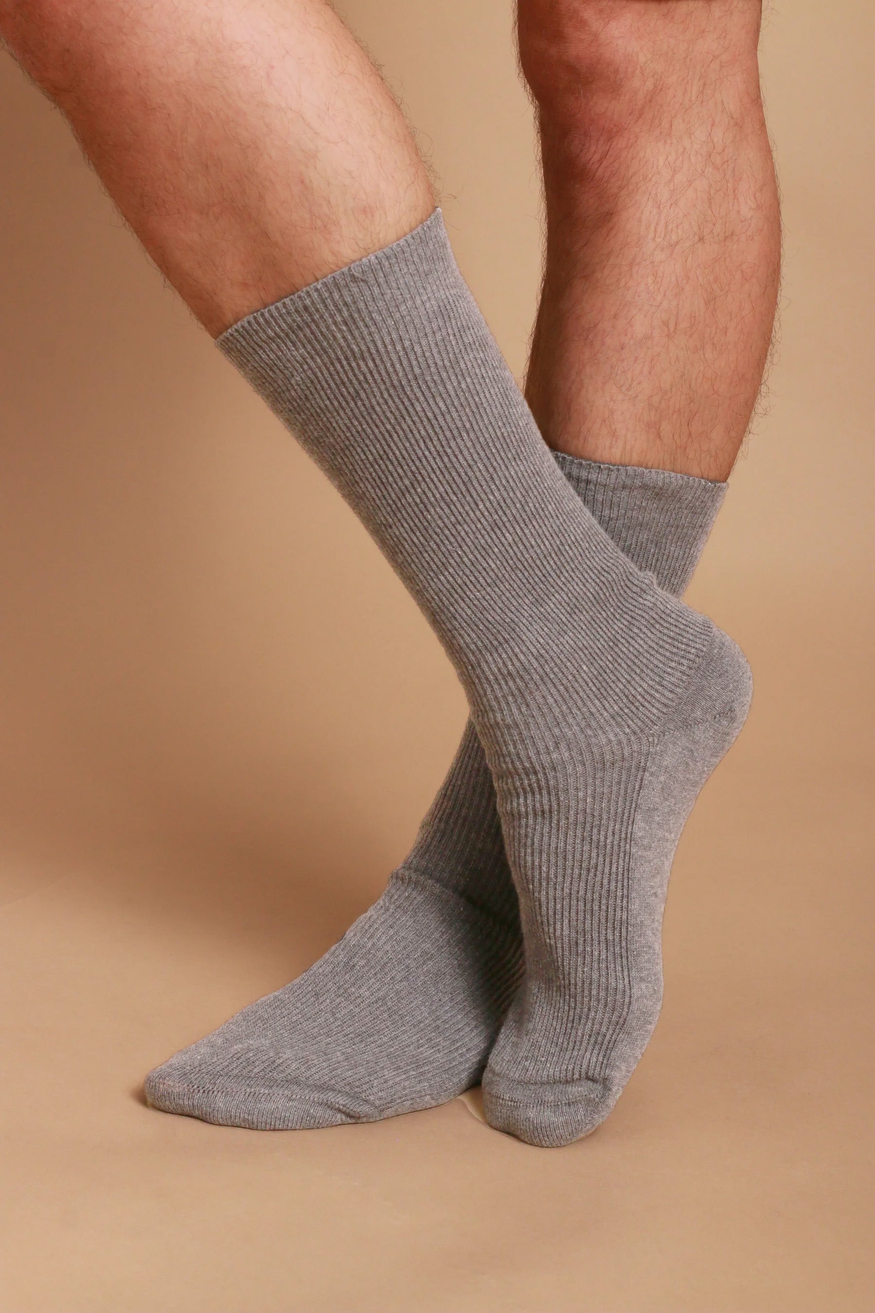Lightweight Latex-Free 100% Organic Cotton Crew Socks (2pairs/pack)