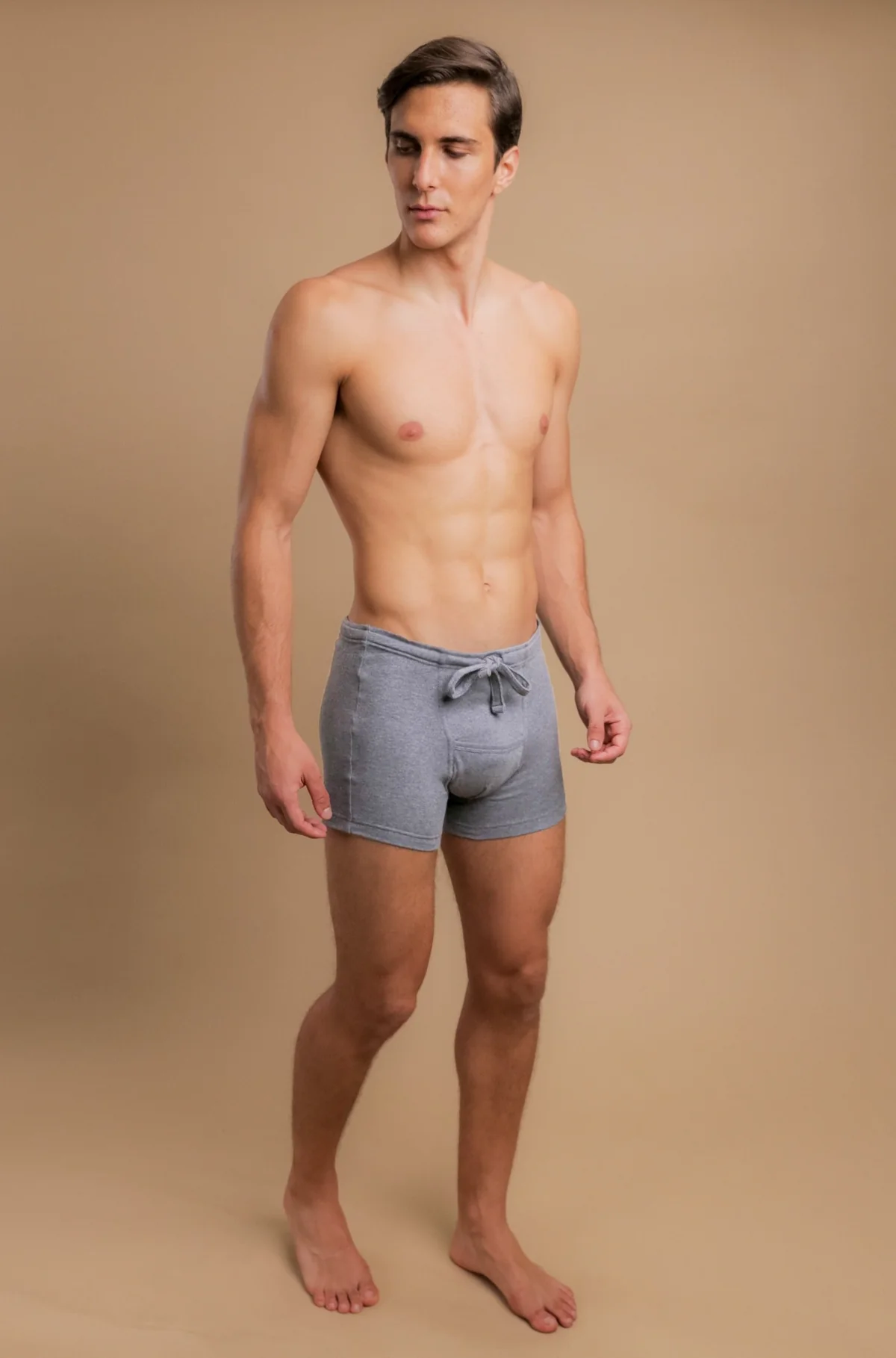 Men's Rib Drawstring Boxer Brief with Fly