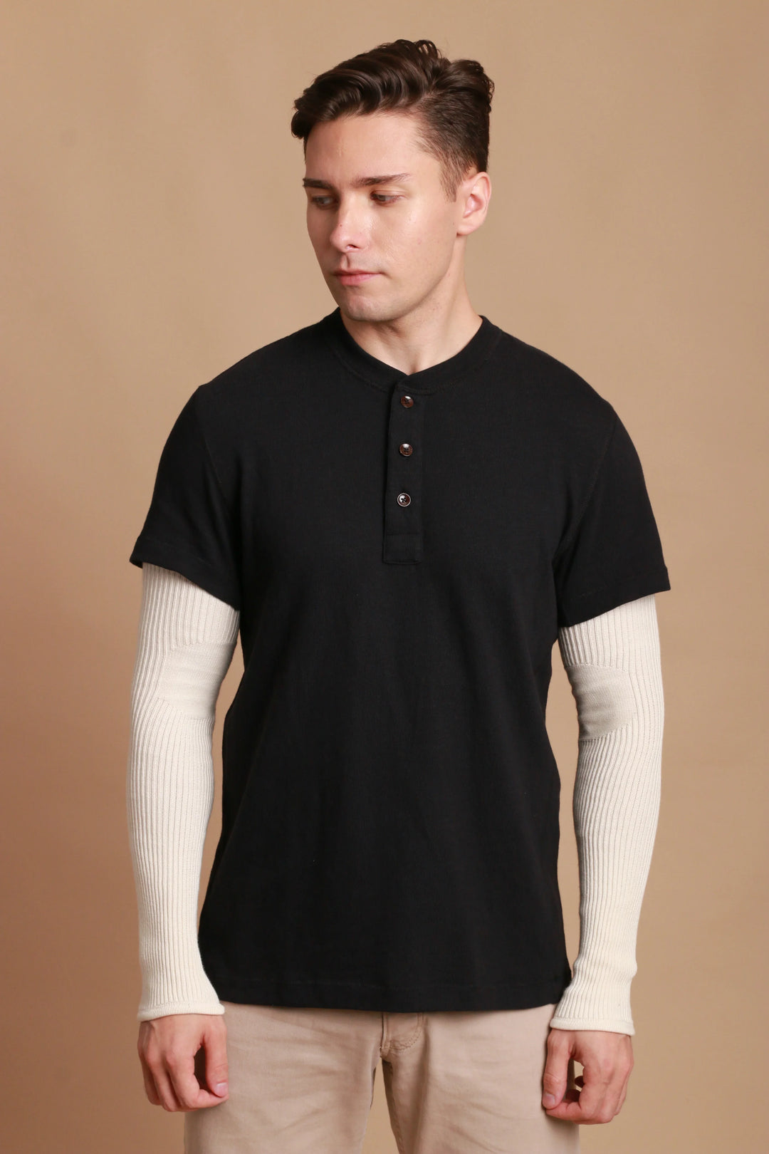 Manchon tricoté 100 % coton biologique pour homme 