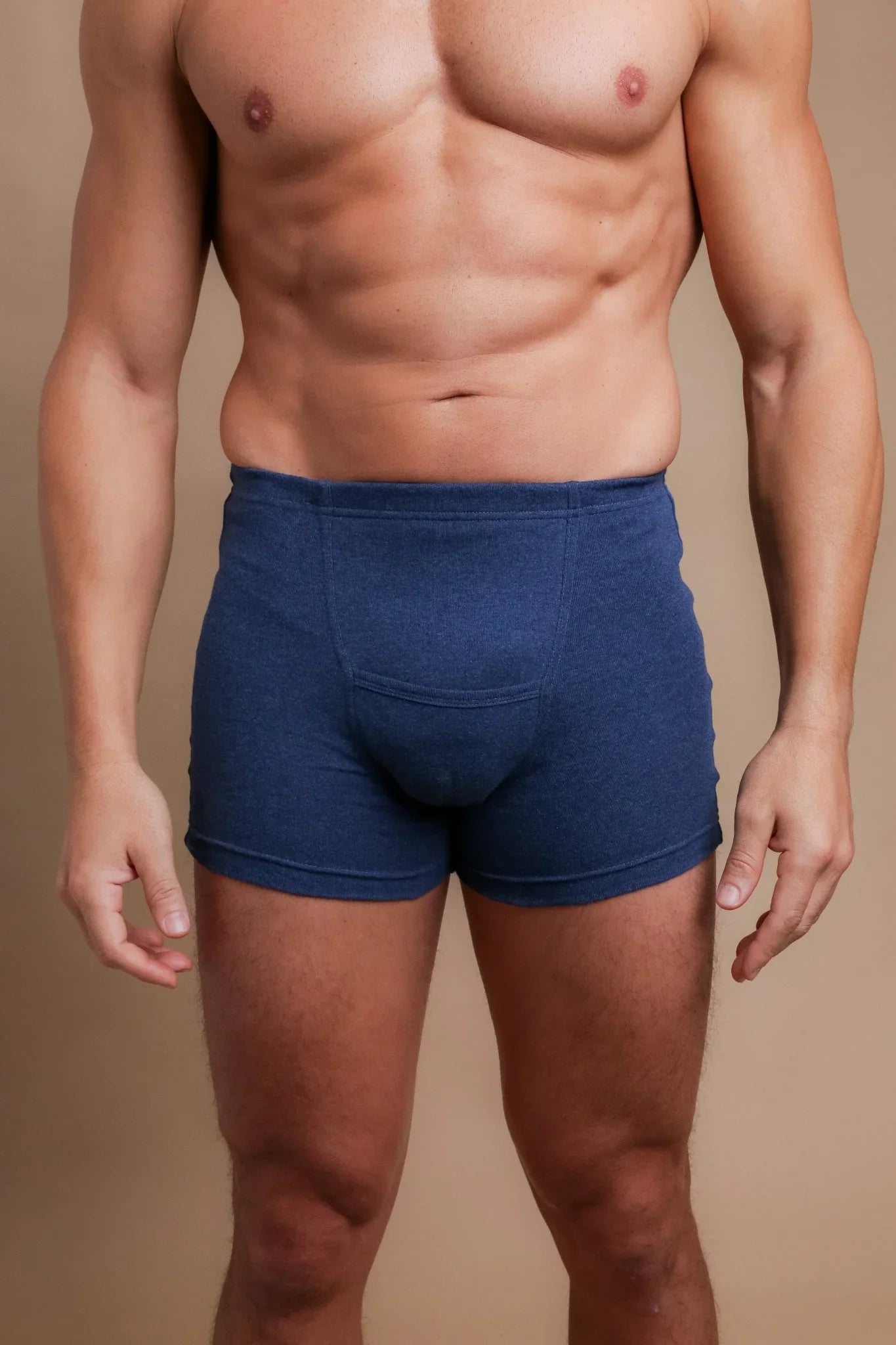 Men&#39;s Rib Elasticized Boxer Brief with Fly