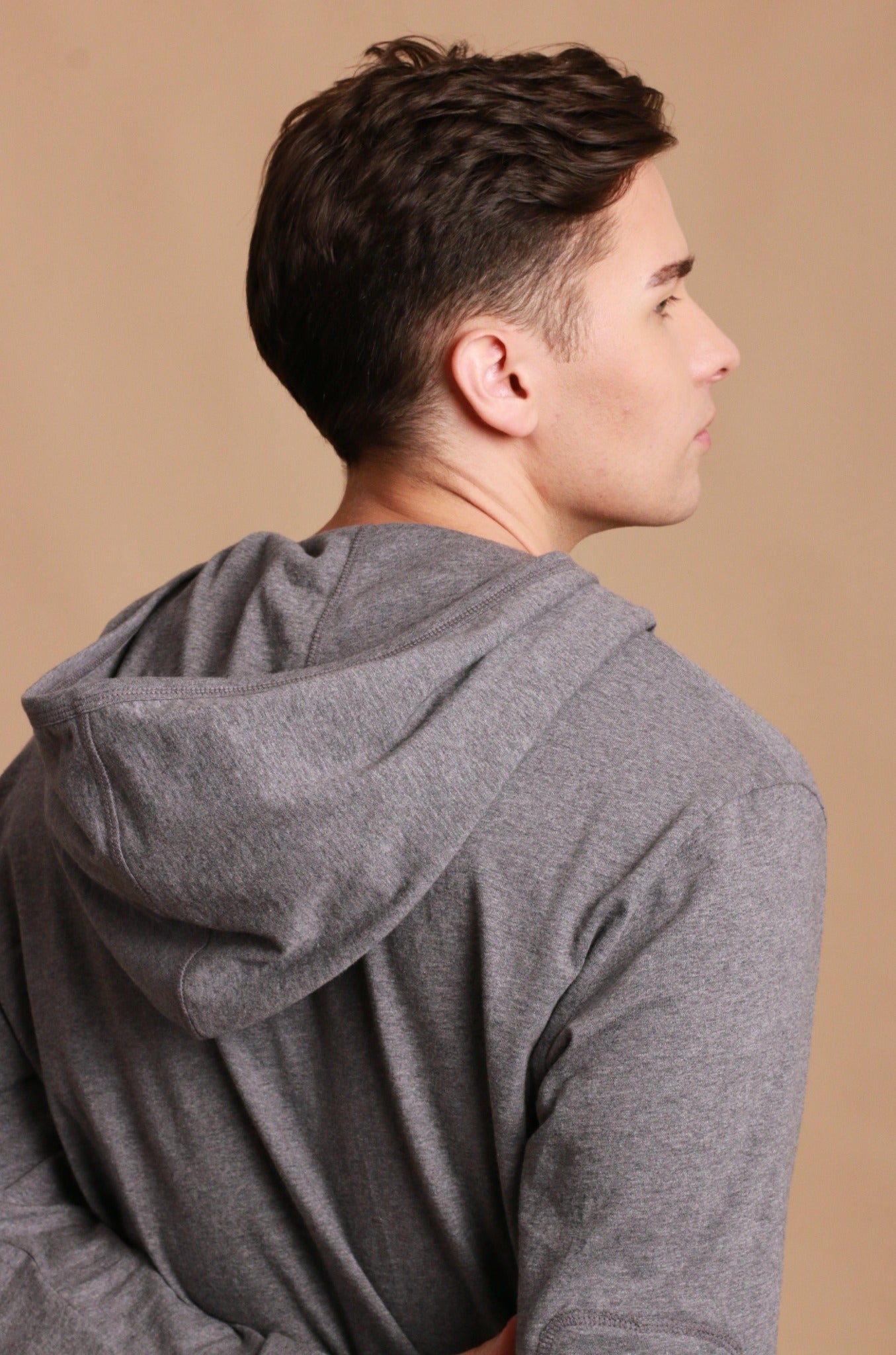 Jersey-Pullover-Hoodie für Herren mit integrierter Schlafaugenmaske
