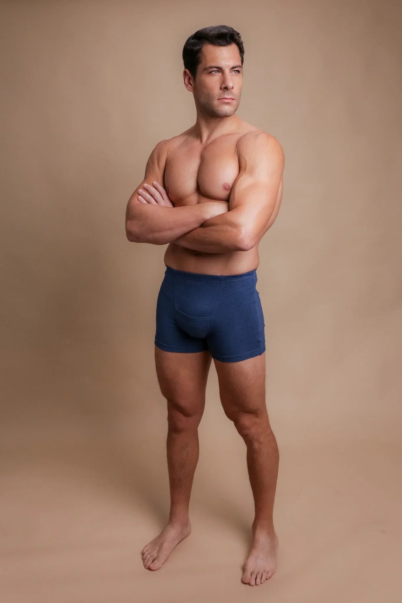 Men&#39;s Rib Elasticized Boxer Brief with Fly