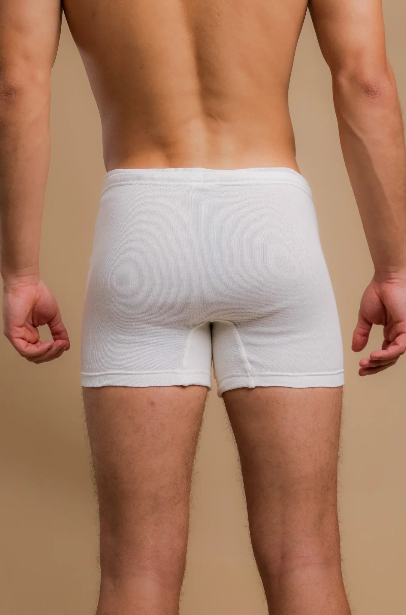 Men's Rib Drawstring Boxer Brief with Fly