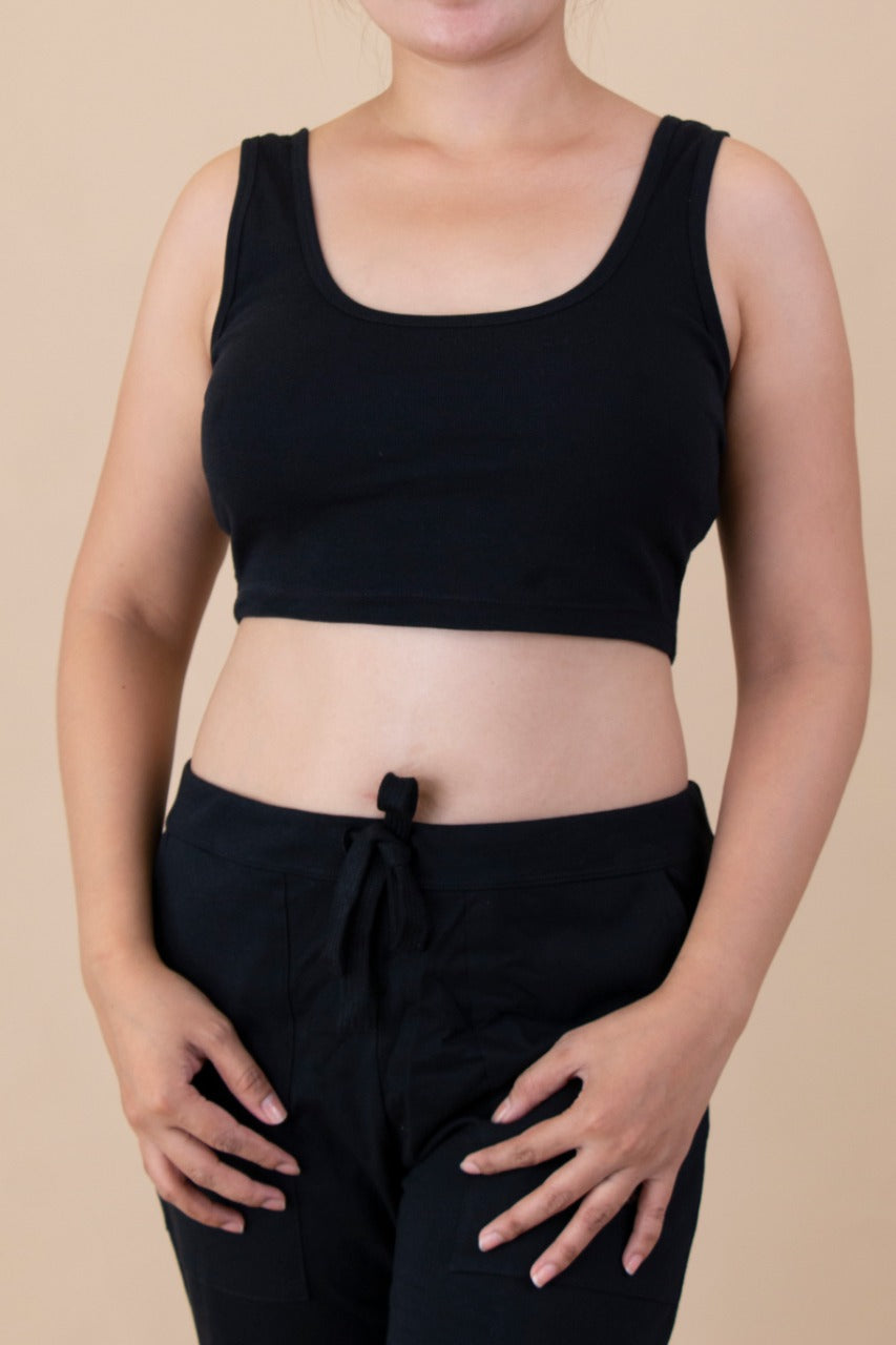 Women's 100% Organic Cotton Rib Bra Liner