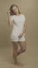 Women's Round Neck Cap Sleeve Shirt